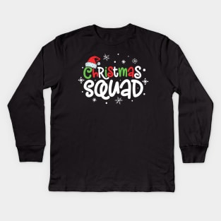 Merry Christmas Squad Kids Long Sleeve T-Shirt